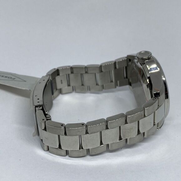 Fossil PR5442 Men\'s Silver Stainless Steel Analog Dial Quartz Wrist Watch JK808